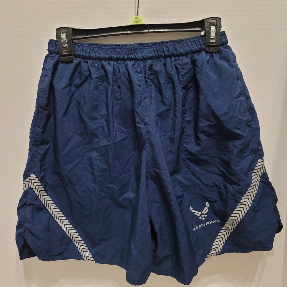 USAF Blue Trunks Improved Physical Training Uniform Men's Reflective Shorts Sz M